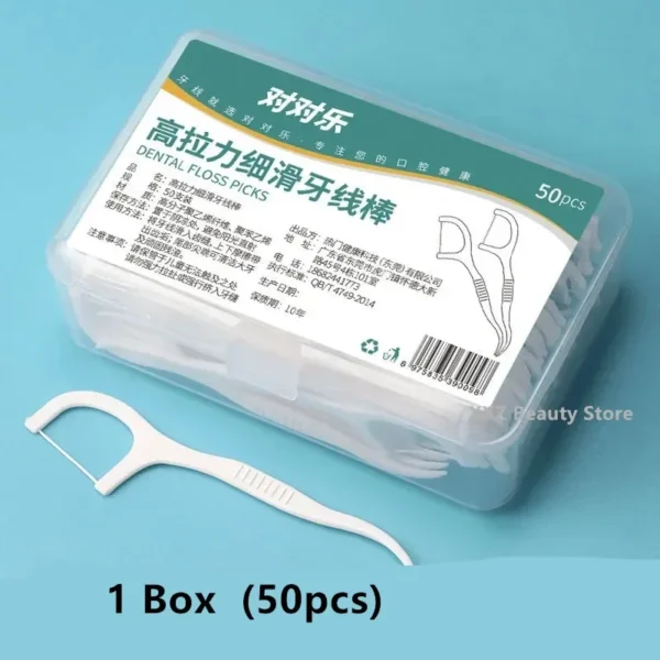 1/2/5/10 Box Portable Disposable Dental Floss Plastic Toothpick High-tension Dental Floss Stick Dental Floss Box ﻿Oral Care - Image 2