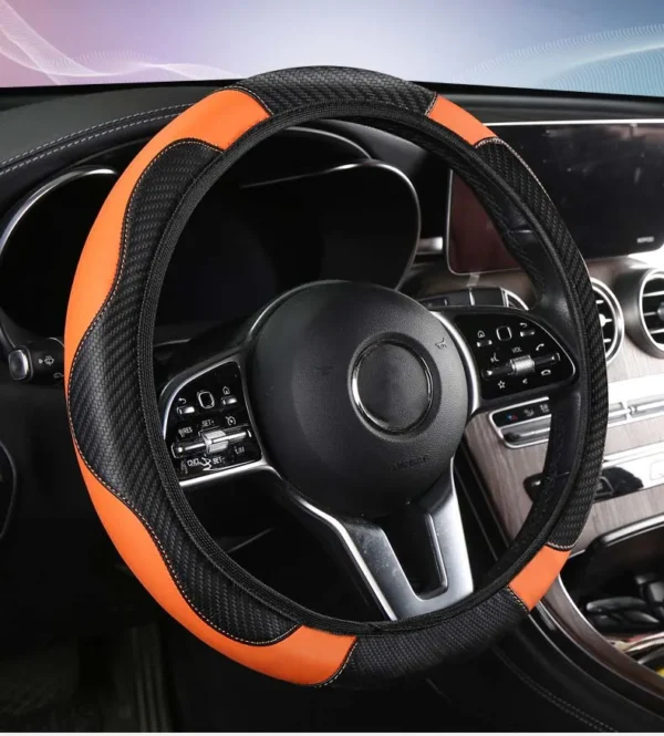 Non-inner-ring Automobile Steering Wheel Cover Leather Four Seasons for Spring Summer Autumn Winter for Men and Women - Image 25