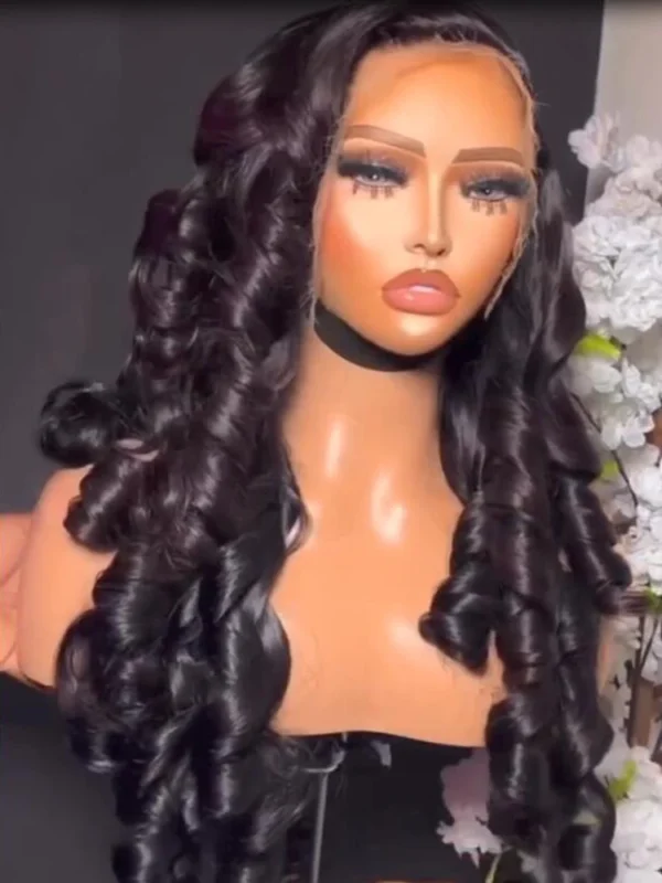 3D Body Wave Lace Front Wigs 13x4 13x6 Hd Lace Frontal Wig Pre Plucked Bouncy Wavy Curl Human Hair Wigs for Women Geeta Hair - Image 2