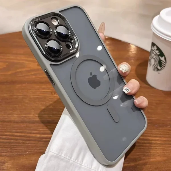 Luxury Magnetic Metal Lens Bumper Protection Case For iPhone 16 15 14 13 12 11 Pro Max 16 Plus Wireless Charge Hard Clear Cover - Image 15
