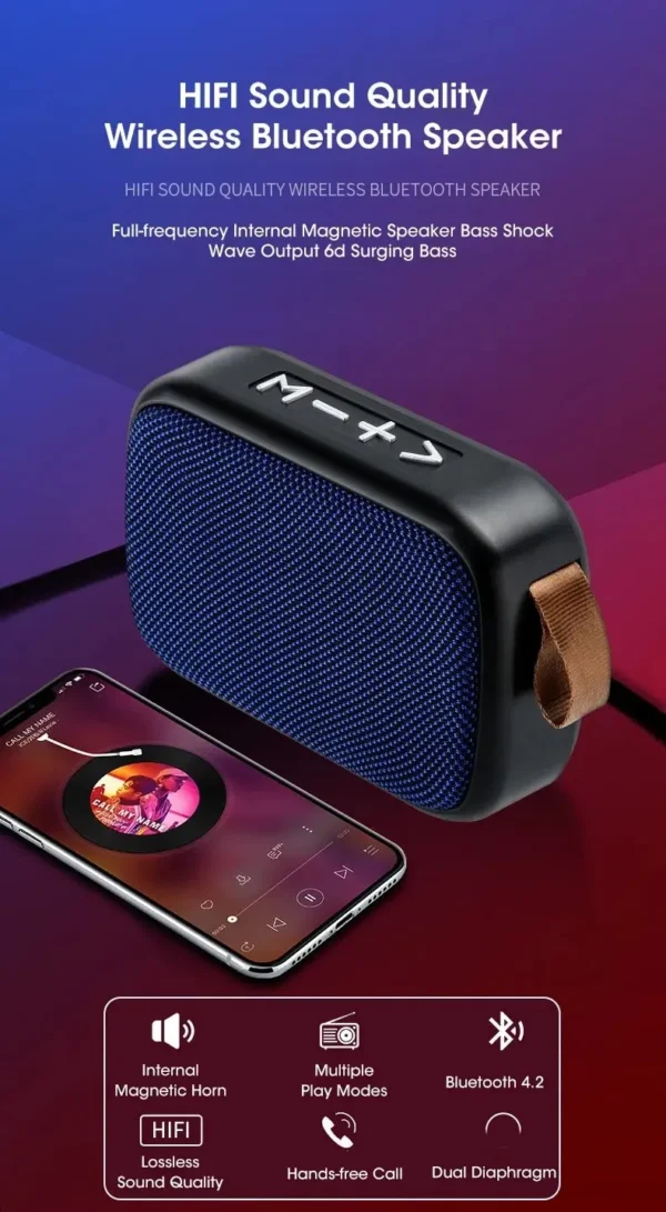 New Wireless  Speaker Outdoor Portable Subwoofer Mini Speaker Home Cloth Card Speaker - Image 10