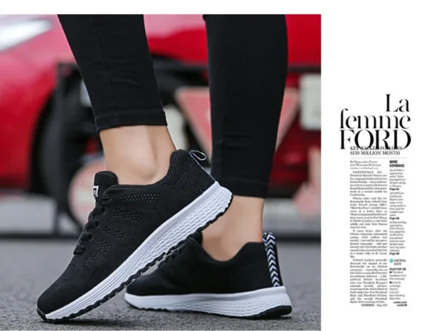Women Casual Shoes Fashion Breathable Walking Mesh Flat Shoes Sneakers Women 2021 Gym Vulcanized Shoes White Female Footwear - Image 14