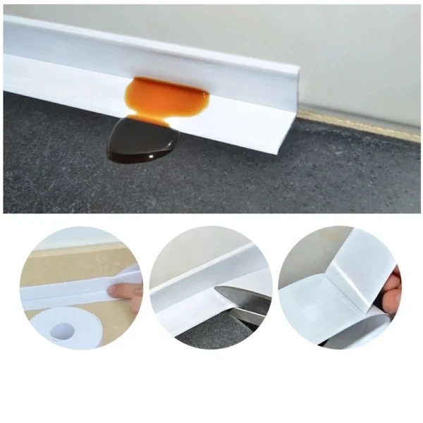 1pc Bathroom Waterproof Wall Stickers Sealing Tapes PVC Adhesive Sealing Strips Sink Edge Tape Kitchen Bathroom Accessories - Image 3