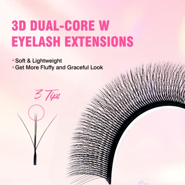 TDANCE 3D 4D 5D 6D Premade Fans Eyelash Extension W Style Faux Mink Natural Soft Bloom Lash Automatic Flowering Volume Eyelashes - Image 21