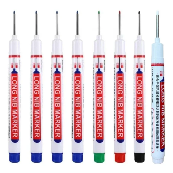 8Pcs/Set 20mm Deep Hole Long Nib Head Markers For Metal Perforating Pen Waterproof Bathroom Woodworking Decoration Multi-Purpose - Image 17