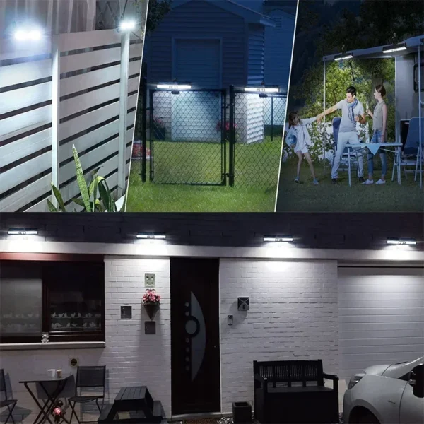 Powerful LED Solar Outdoor Led Courtyard Wall Lamp Rechargeable Human Body Induction Garden Terrace Garage Door Street Lighting - Image 28