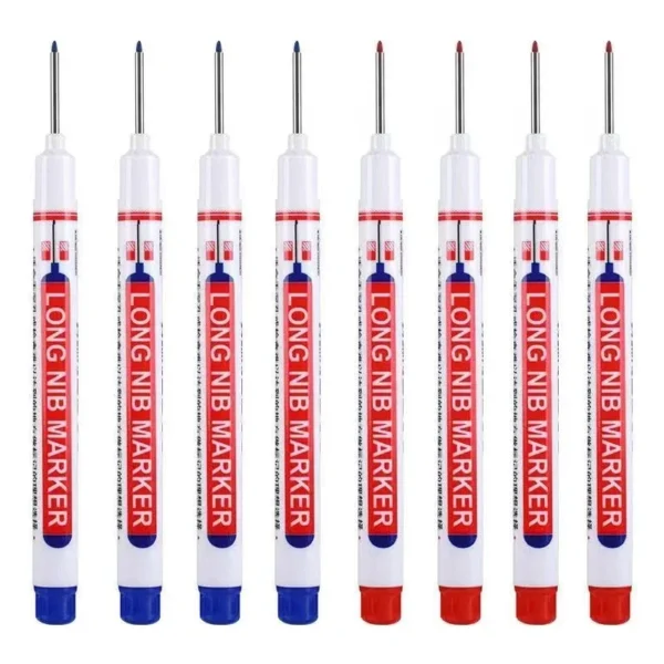 8Pcs/Set 20mm Deep Hole Long Nib Head Markers For Metal Perforating Pen Waterproof Bathroom Woodworking Decoration Multi-Purpose - Image 11