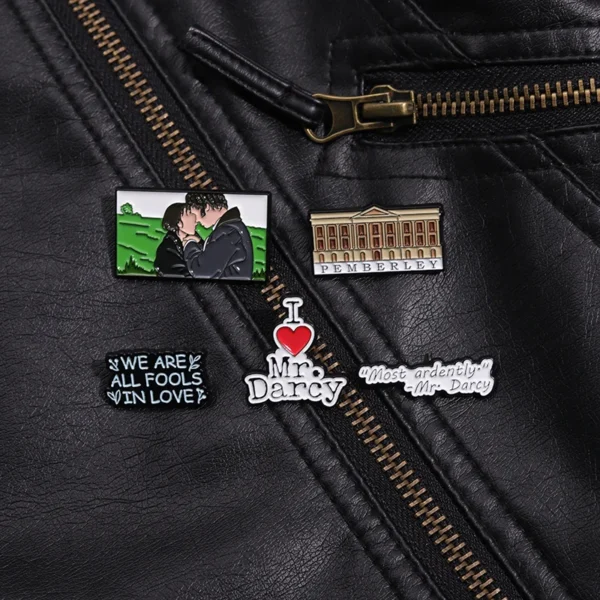 Pride and Prejudice Enamel Pin I Love Mr Darcy Cartoon Metal Brooches Romantic Lover Story Film Lapel Badge Gift for Friends - Image 17