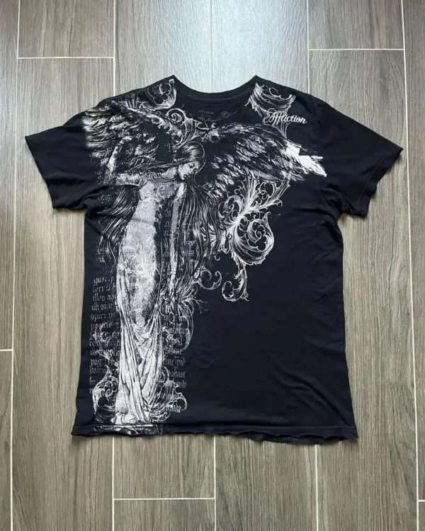 American street new fashion xzavier double-sided oversized printed cotton top personalized hip-hop Harajuku retro clothing - Image 48