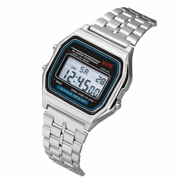 F91W Steel Strap Watches Women Watch Men Business Clock Multifunction LED Digtal Sports Wrist Watch Electronic Clock Electron wi - Image 14