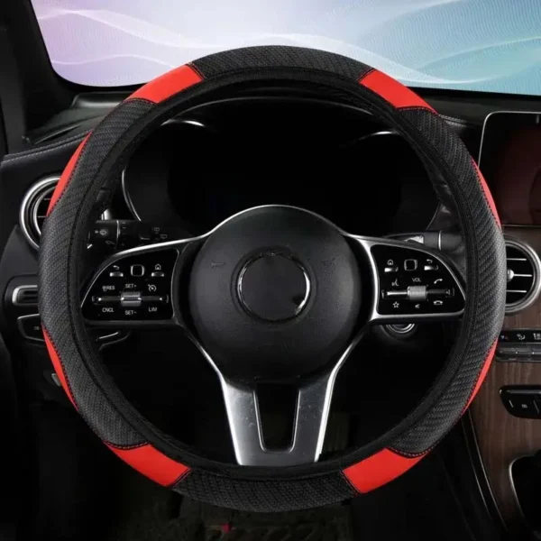 Non-inner-ring Automobile Steering Wheel Cover Leather Four Seasons for Spring Summer Autumn Winter for Men and Women - Image 3