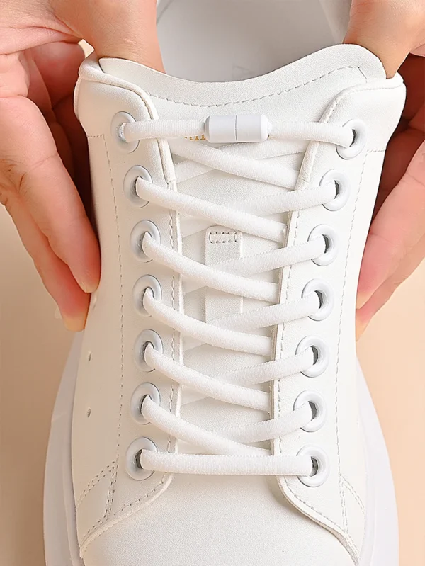 Elastic No Tie Shoelaces Semicircle Shoe Laces For Kids and Adult Sneakers Shoelace Quick Lazy Metal Lock Laces Shoe Strings - Image 29