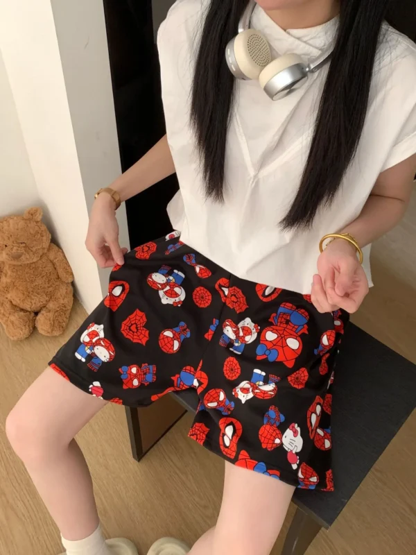 New KT Pajama Pants Woman Kawaii Home Shorts Summer Anime Loose Elastic Waist Girls Sleeping Homewear Soft Fashion Pant Gifts - Image 22