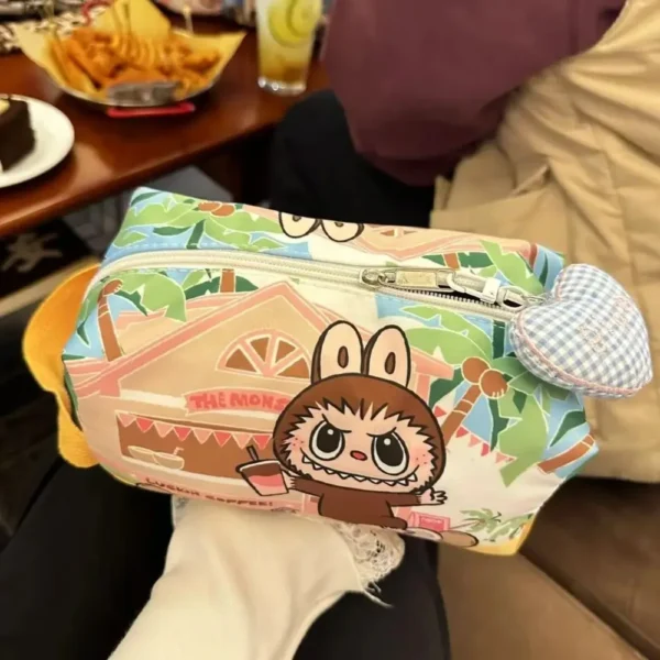 2025 Labubu Peripherals Children'S Zero Wallet LabubuCute Cartoon Student StorageBag Female Makeup Bag Waterproof Toiletries Bag - Image 3
