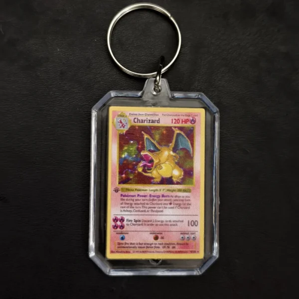Anime Cartoon Card Acrylic Keychain Van Gogh Museum Pikachu Charizard Squirtle Collection Creative Pendant Charm Accessories Toy - Image 21
