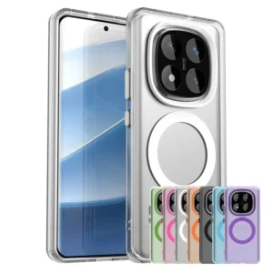 For Xiaomi Redmi Note 14 Pro 5G Case Cover Redmi Note 14 Pro 5G Capas Wireless Charging Magnetic Matte Fundas Redmi Note 14 Pro