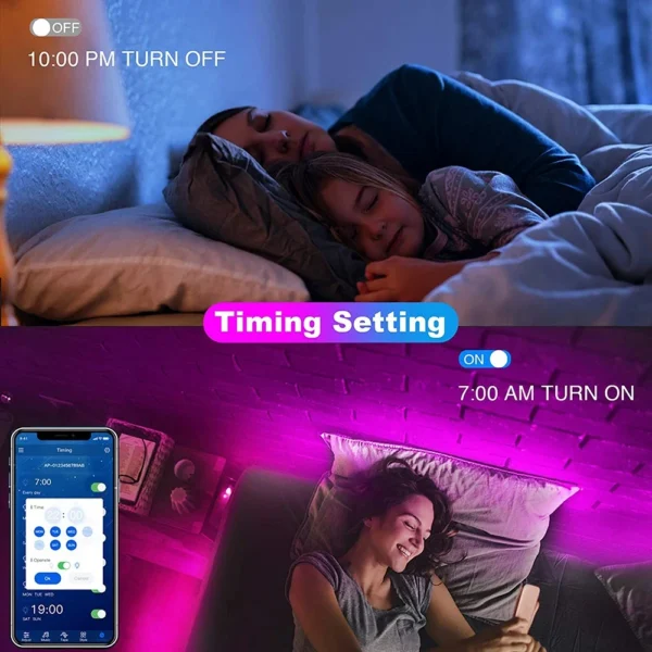 Bluetooth LED Strip Lights Smart SMD 5050 APP Remote Control Flexible Ribbon Diode Lamp Tape TV Backlights Game Room Home Decor - Image 14