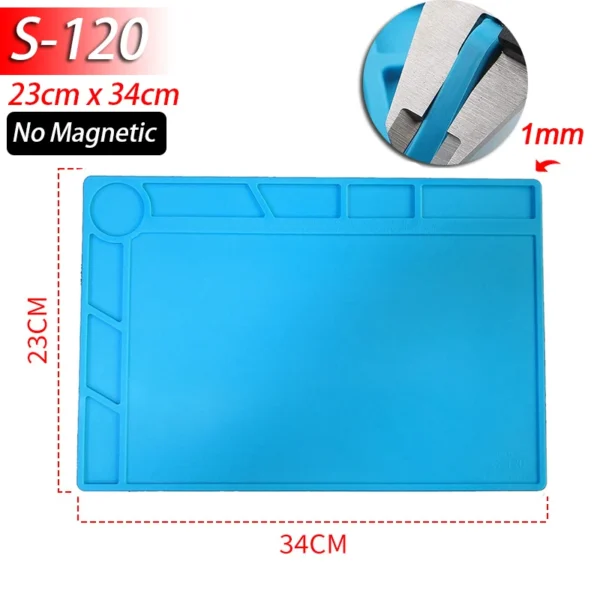 Soldering Station Mat Silicone Work Mat Heat Resistant 932°F Anti-Static Magnetic Mat for Electronic Phone Laptop Watch Repair - Image 8