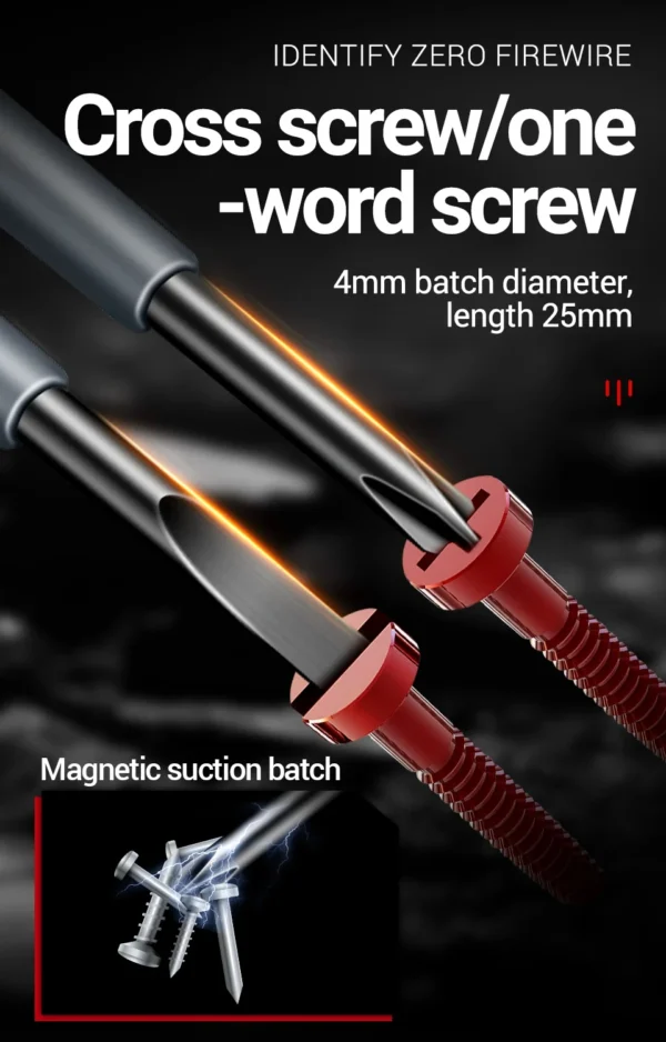 Multifunctional Electrician Test Screwdriver AC Non-contact Induction Test Pen Voltage Tester 70-600V Red Green Induction Lights - Image 13