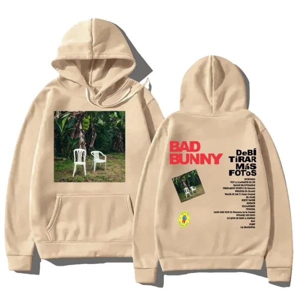 DTMF Debí Tirar Más Fotos Hoodies BAD BUNNY 2025 New Album Sweatshirt Harajuku High Street Pullover Fans Gift Fleece Streetwear - Image 2