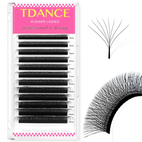 TDANCE 3D 4D 5D 6D Premade Fans Eyelash Extension W Style Faux Mink Natural Soft Bloom Lash Automatic Flowering Volume Eyelashes - Image 15