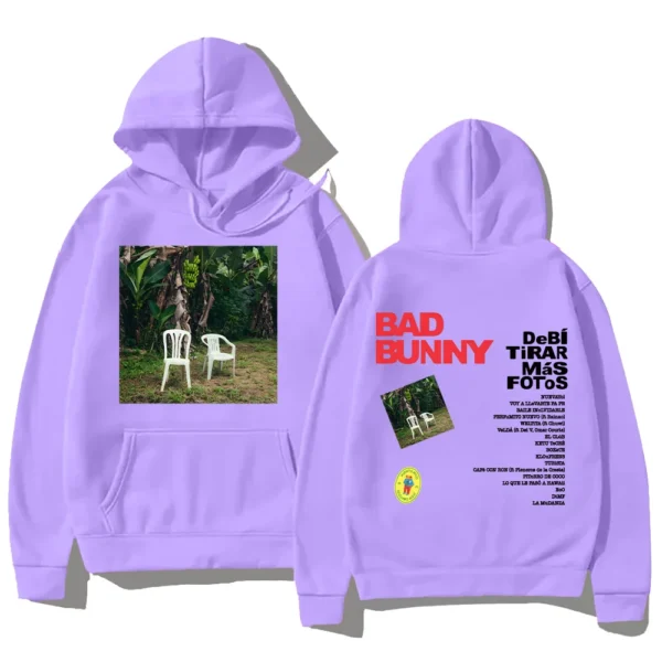 DTMF Debí Tirar Más Fotos Hoodies BAD BUNNY 2025 New Album Sweatshirt Harajuku High Street Pullover Fans Gift Fleece Streetwear - Image 9