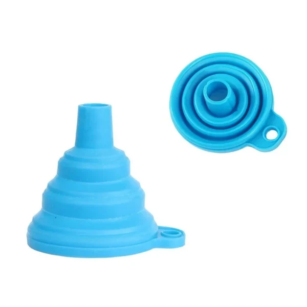 Car Engine Funnel Universal Silicone Liquid Funnel Washer Fluid Change Foldable Portable Auto Engine Oil Petrol Change Funnels - Image 11