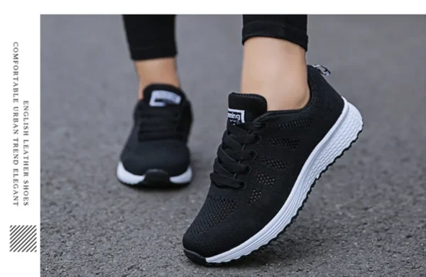Women Casual Shoes Fashion Breathable Walking Mesh Flat Shoes Sneakers Women 2021 Gym Vulcanized Shoes White Female Footwear - Image 12