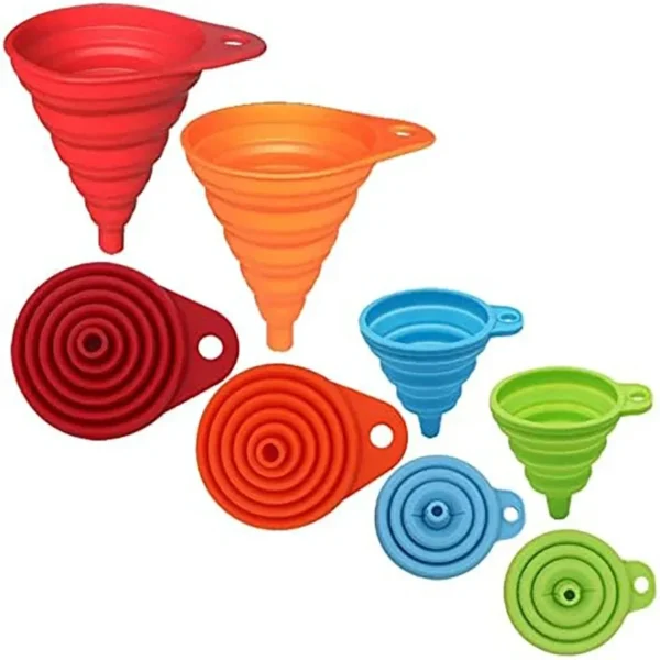 Car Engine Funnel Universal Silicone Liquid Funnel Washer Fluid Change Foldable Portable Auto Engine Oil Petrol Change Funnels - Image 12