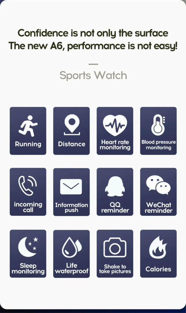 Smart Watch Sport Fitness Bracelet Control Music Message Display Pedometer Bluetooth Connect Smartwatch 116 Alarm Clock Weather - Image 14