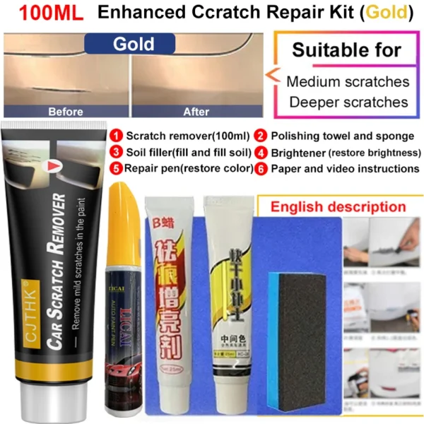 Car Scratch Remover Paint Care Tools Auto Swirl Remover Scratches Repair Polishing Auto Body Grinding Compound Anti Scratch Wax - Image 14