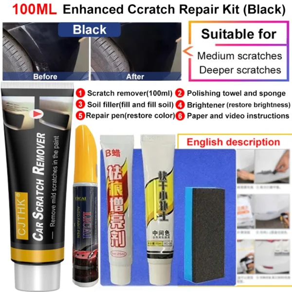 Car Scratch Remover Paint Care Tools Auto Swirl Remover Scratches Repair Polishing Auto Body Grinding Compound Anti Scratch Wax - Image 7