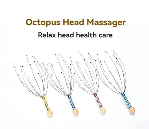 Octopus Head Massager Stainless Steel Engraved Head Relaxer Brain Massage Claw Scalp Scratcher Itch Reliever - Image 7