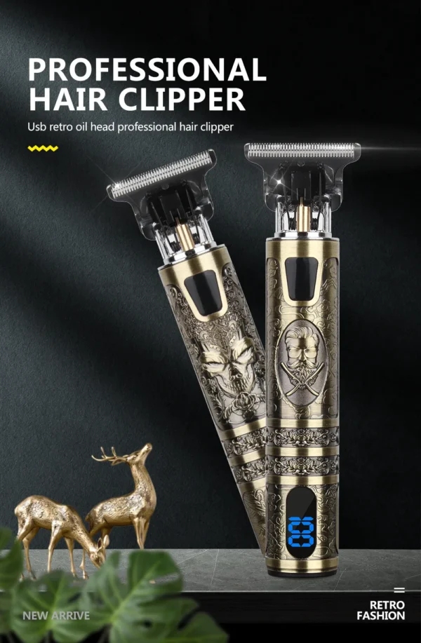 T9 LCD Electric Hairdresser Oil Shaving Head Electric Pusher Carving Electric Pusher Clipper Hair Precision Trimmer for Men Care - Image 27