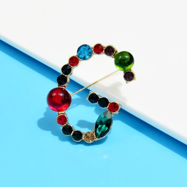 CINDY XIANG 26 Letters Rhinestone Alphabet Brooch Letter Pin Colorful Design Fashion Jewelry ABC Pin High Qulaity Winter Gift - Image 32