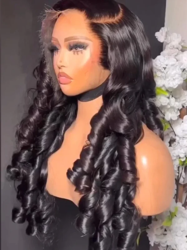 3D Body Wave Lace Front Wigs 13x4 13x6 Hd Lace Frontal Wig Pre Plucked Bouncy Wavy Curl Human Hair Wigs for Women Geeta Hair - Image 3