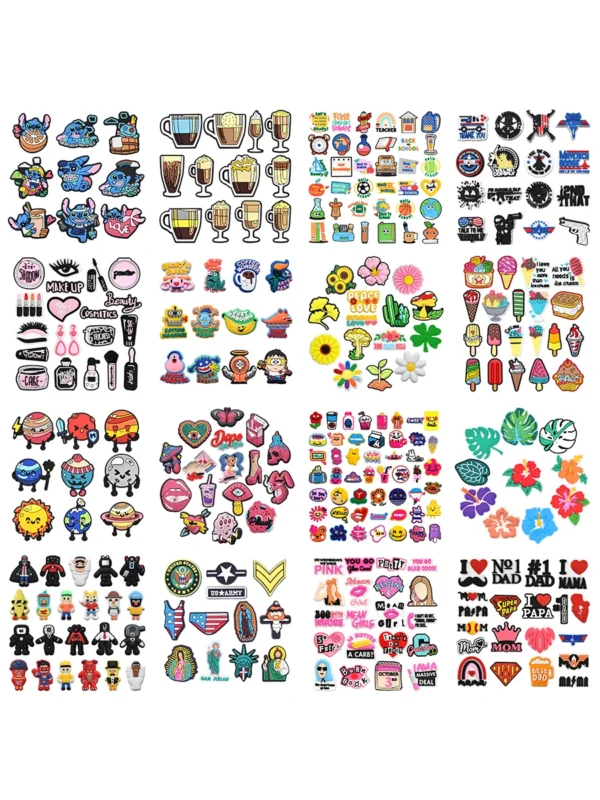 Hot Toys Icecream Interesting Monster Shoes Charm Decorations Cute Cartoon PVC Decorations Detachable Waterproof For Party Gifts - Image 37