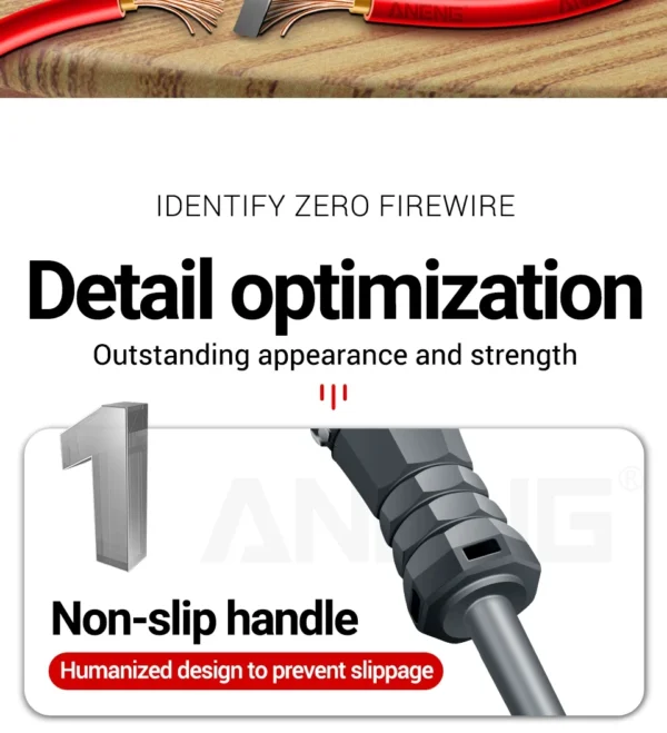 Multifunctional Electrician Test Screwdriver AC Non-contact Induction Test Pen Voltage Tester 70-600V Red Green Induction Lights - Image 15