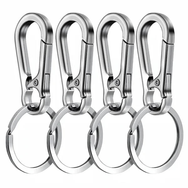 4Pcs Carabiner Clip Keychain Metal Carabiner Shape Key Ring Keyring Key Holder Clips Hook Holder Organizer for Car Keys Finder f - Image 8