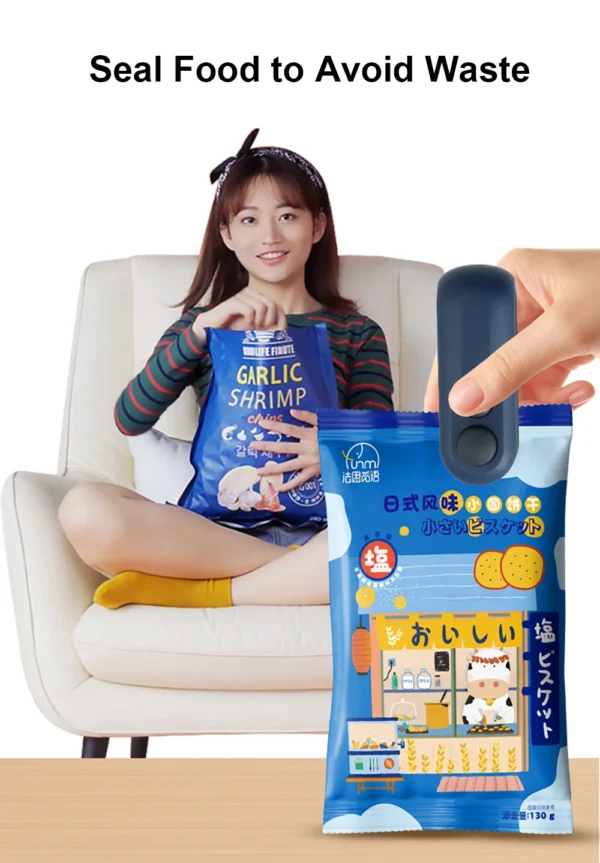 Mini Heat Bag Sealing Machine Package Sealer Bags Plastic Food Sealer Clip Bag Handheld Sealer Food Packaging Heat Sealer - Image 16