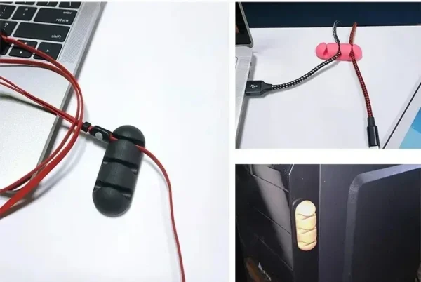 VIKEFON Cable Cord Wire Organizer Silicone USB Cable Winder Management Clips Self Adhesive for Mouse Keyboard Headset For iPhone - Image 5