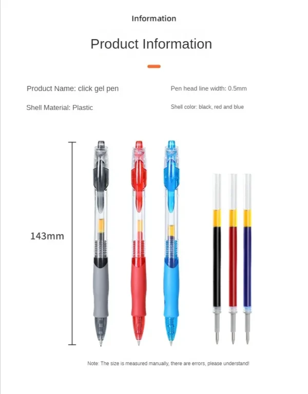 13/30pcs Retractable Gel Pens Set Black/Red/Blue Ink Ballpoint for Writing Refills Office Accessories School Supplies Stationery - Image 18
