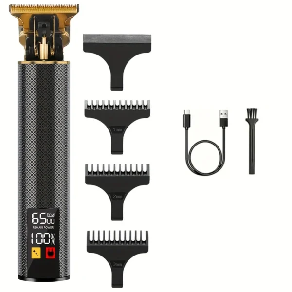 T9 LCD Electric Hairdresser Oil Shaving Head Electric Pusher Carving Electric Pusher Clipper Hair Precision Trimmer for Men Care - Image 13