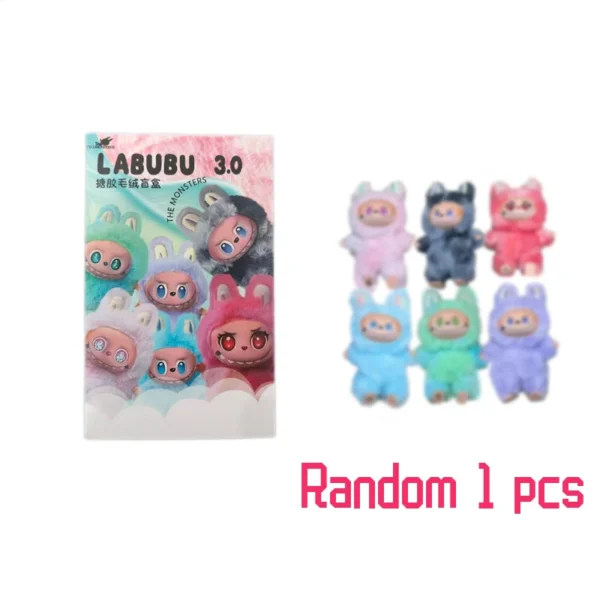 Labubu V3 Heartbeat Macaron Have A Seat Big Into Energy Series Pendant Doll Decor Keychain Collection - Image 8