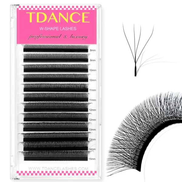 TDANCE 3D 4D 5D 6D Premade Fans Eyelash Extension W Style Faux Mink Natural Soft Bloom Lash Automatic Flowering Volume Eyelashes - Image 11
