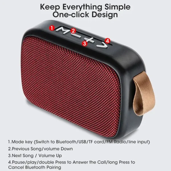 New Wireless  Speaker Outdoor Portable Subwoofer Mini Speaker Home Cloth Card Speaker - Image 6