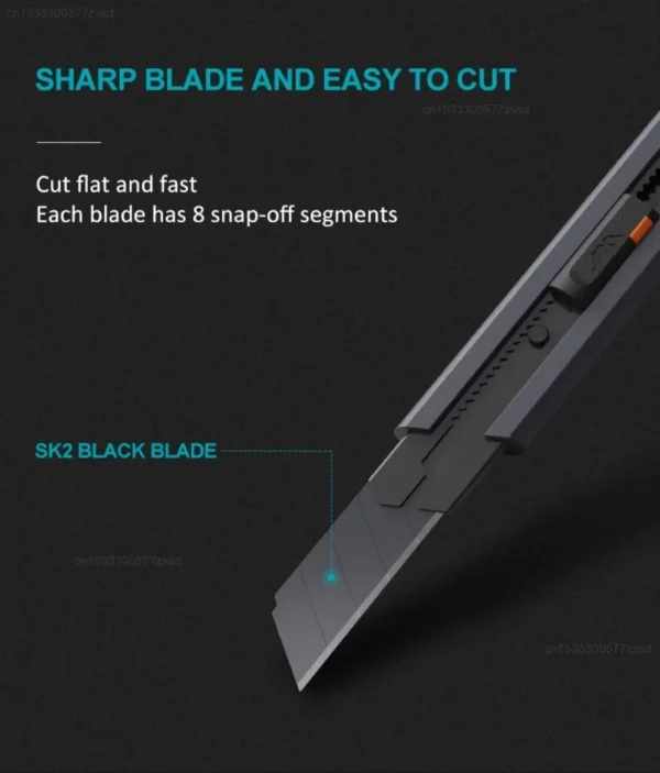 Xiaomi Jimihome 0.79inch Stretch Utility Knife Paper Cutters Carbon Steel Blades Pocket Knife with Safety Lock Handicraft Tool - Image 9