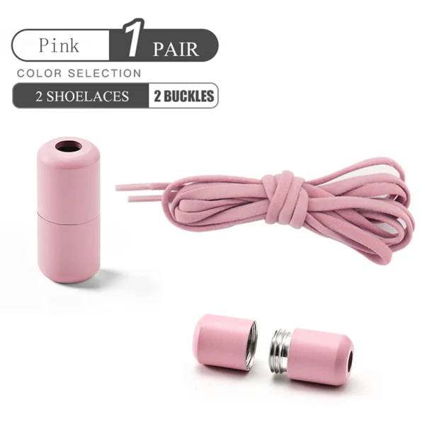 Elastic No Tie Shoelaces Semicircle Shoe Laces For Kids and Adult Sneakers Shoelace Quick Lazy Metal Lock Laces Shoe Strings - Image 8