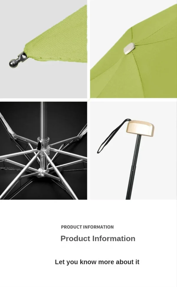 1Pc 55% Off Mini Sun Umbrella Pocket Rain Umbrella Vinyl Folding UV Ultraviolet Protection Sun Shade Pocket Parasol Capsule - Image 17