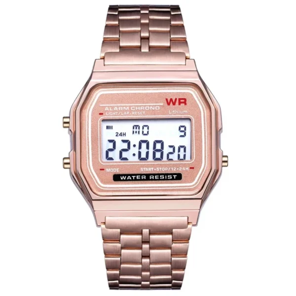 F91W Steel Strap Watches Women Watch Men Business Clock Multifunction LED Digtal Sports Wrist Watch Electronic Clock Electron wi - Image 8